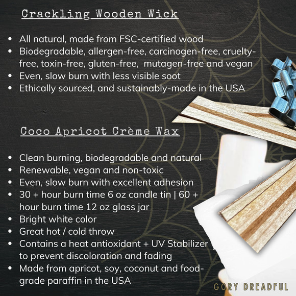 Elves in Fishnet Stockings Luxury Crackling Wooden Wick Candle: Red Currant Musk - Picture 8 of 9